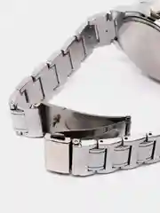 Серый меланж женский подарочный набор: наручные часы с браслетом