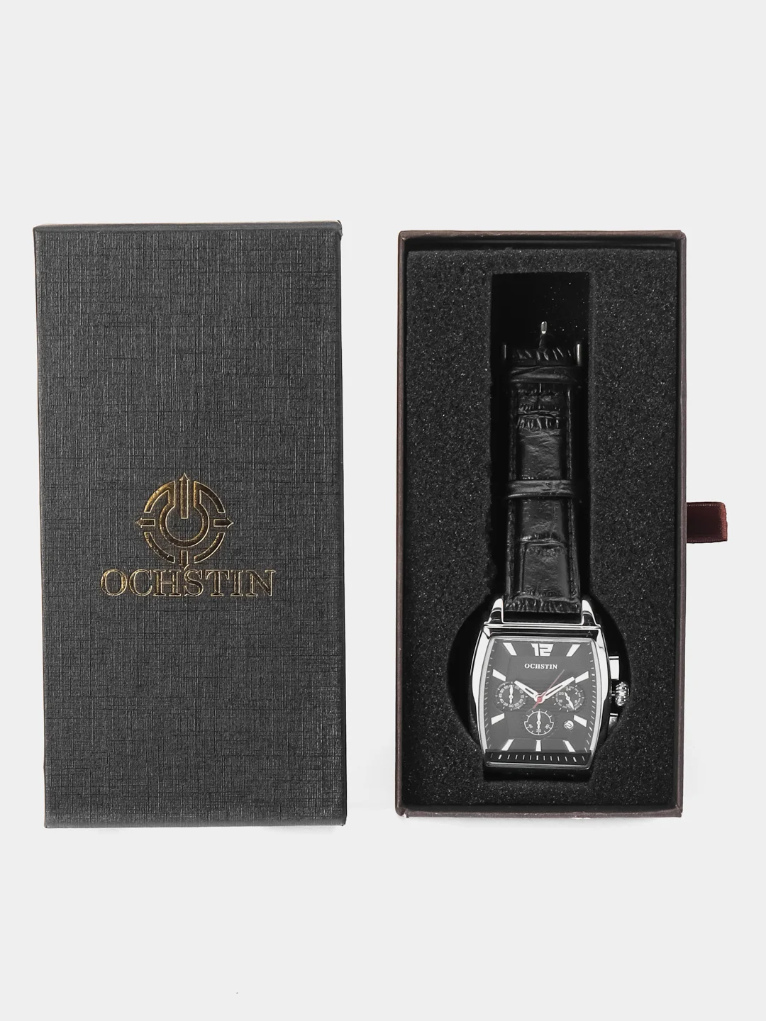 Коричневый мужские наручные часы Ochstin 6133A с хронографом в подарочной упаковке