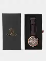 Коричневый мужские наручные часы Ochstin 6075A с хронографом в подарочной упаковке