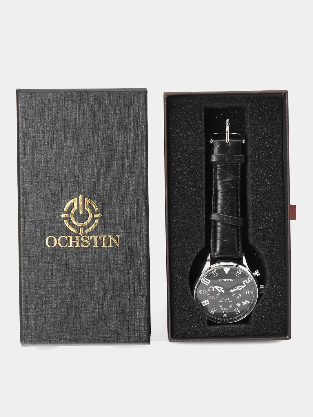 Хром мужские наручные часы Ochstin 6050B с хронографом в подарочной упаковке