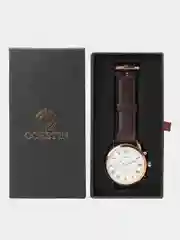 Коричневый мужские наручные часы Ochstin 6067B с хронографом в подарочной упаковке