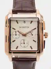 Коричневый мужские наручные часы Ochstin 6063 с хронографом в подарочной упаковке