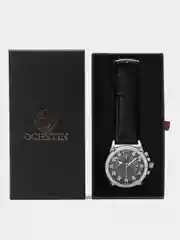 Черный мужские наручные часы Ochstin 6122A с хронографом в подарочной упаковке