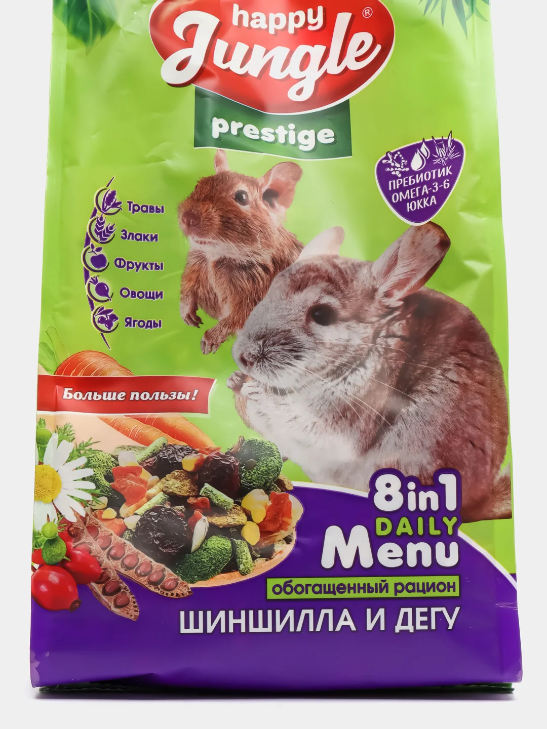 Корм Престиж "Happy Jungle" для шиншилл и дегу, 500 г