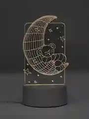Багровый светодиодный 3D ночник, LED-светильник