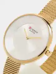 Золотой женские наручные часы Curren 9030 в подарочной упаковке