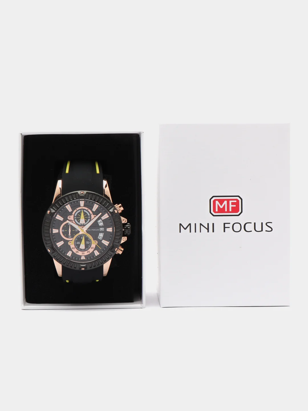 Желтый мужские наручные часы Mini Focus MF0244G с хронографом