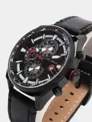 Черный мужские наручные часы Mini Focus MF0202G с хронографом, в подарочной упаковке