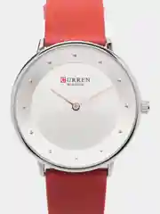 Кораллово-розовый женские наручные часы Curren 9033 в подарочной упаковке