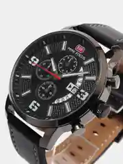 Черный мужские наручные часы Mini Focus MF0025G с хронографом, в подарочной упаковке