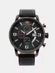 Черный мужские наручные часы Mini Focus MF0025G с хронографом, в подарочной упаковке