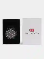 Черный мужские наручные часы Mini Focus MF0020G с календарём, в подарочной упаковке