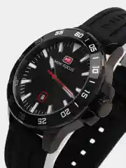 Черный мужские наручные часы Mini Focus MF0020G с календарём, в подарочной упаковке