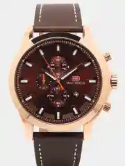 Золотой мужские наручные часы Mini Focus MF0082G с хронографом, в подарочной упаковке