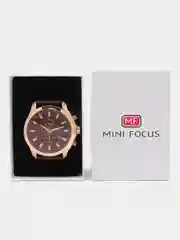 Золотой мужские наручные часы Mini Focus MF0082G с хронографом, в подарочной упаковке