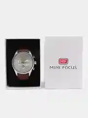 Коричневый мужские наручные часы Mini Focus MF0116G, с хронографом, в подарочной упаковке