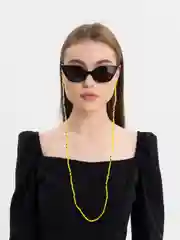 Желтый держатель для очков, аксессуары из бисера, цепочка для очков, шнурок на шею