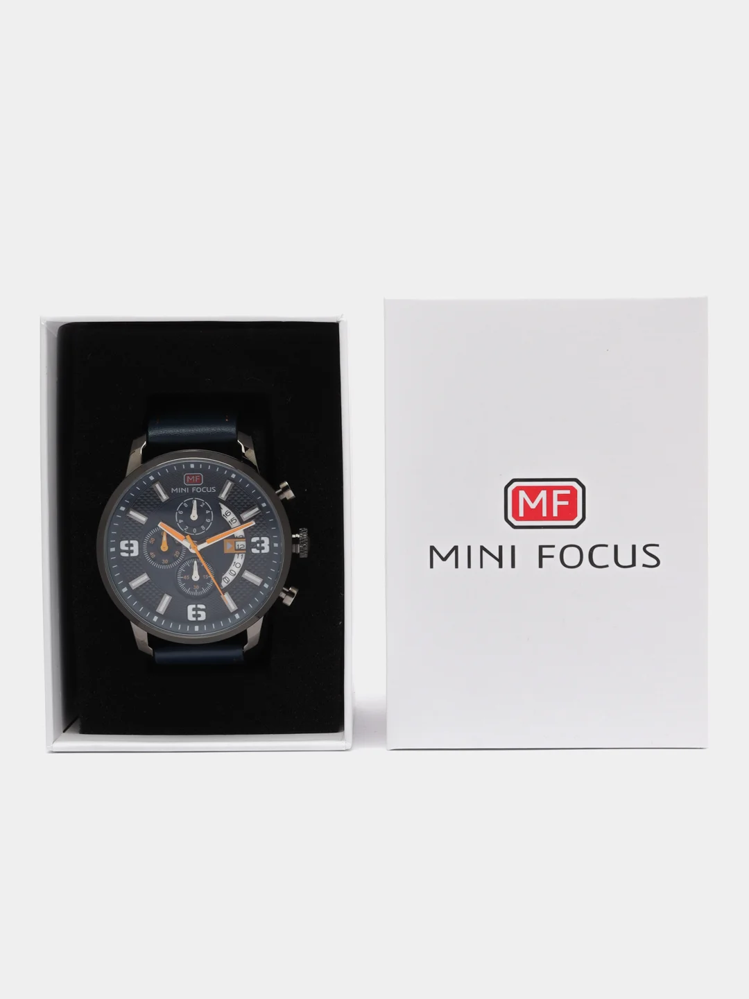 Синий мужские наручные часы Mini Focus MF0025G с хронографом, в подарочной упаковке