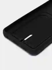 Черный чехол для Infinix Smart 6 Plus / Инфиникс Смарт 6 Плюс, силиконовый, с карманом для карты