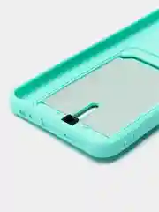 Бирюзовый чехол для Infinix Smart 6 Plus / Инфиникс Смарт 6 Плюс, силиконовый, с карманом для карты