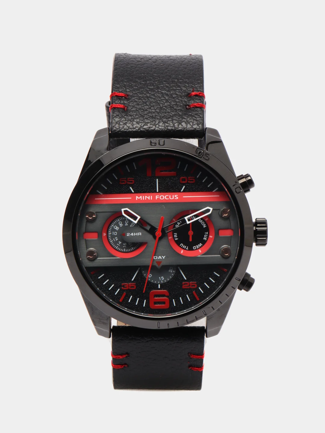 Красный мужские наручные часы Mini Focus MF0068G с хронографом, в подарочной упаковке