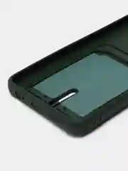 Тёмно-зелёный чехол для Infinix Smart 6 Plus / Инфиникс Смарт 6 Плюс, силиконовый, с карманом для карты