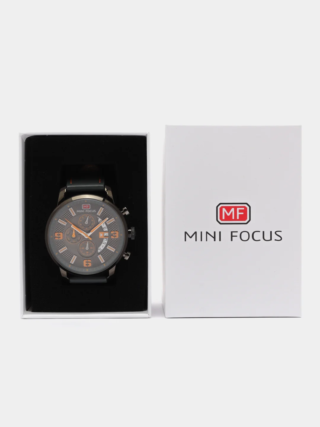 Серый мужские наручные часы Mini Focus MF0025G с хронографом, в подарочной упаковке
