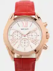 Красный женские наручные часы Megir ML2114L, с хронографом, в подарочной упаковке