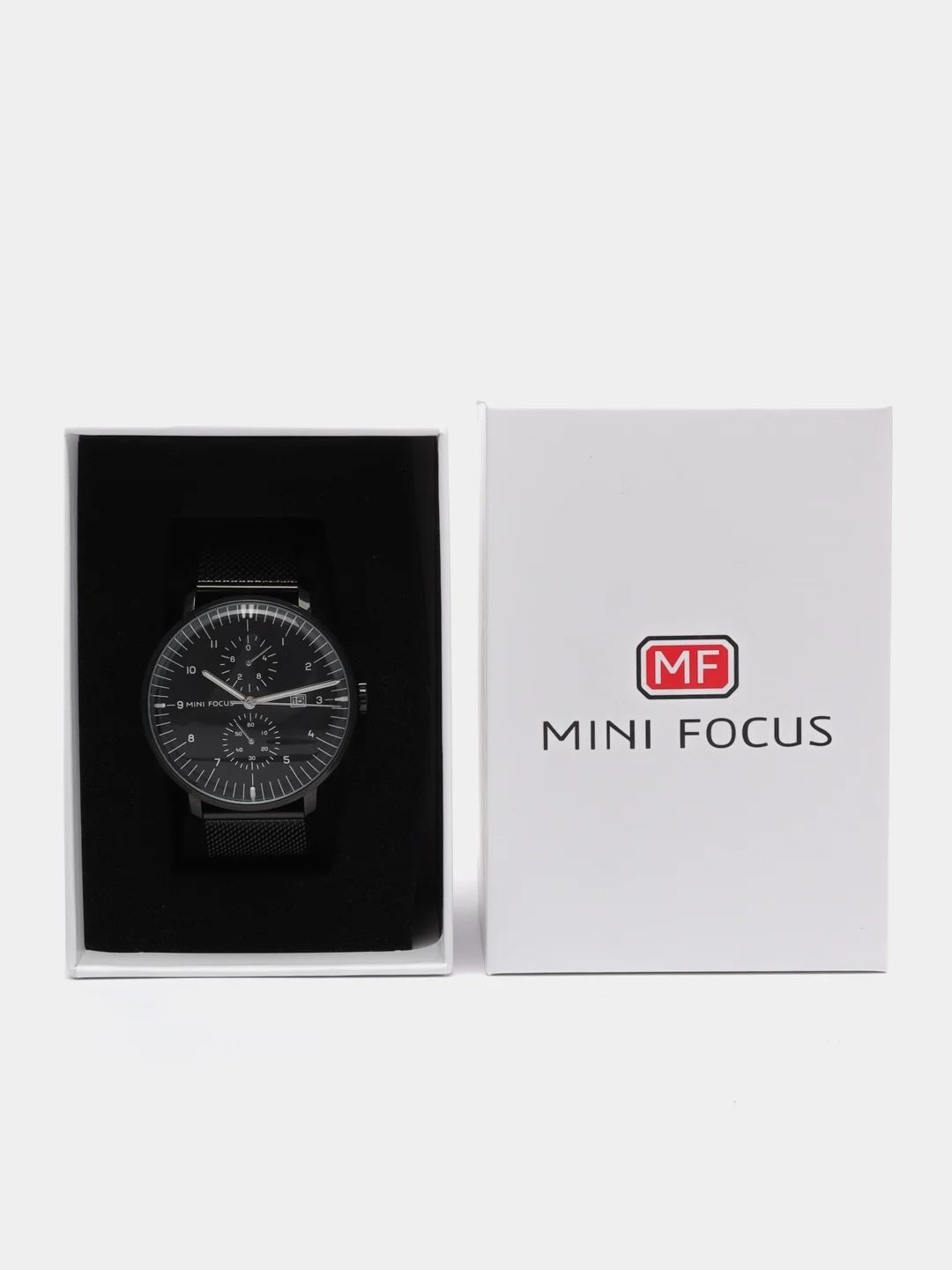 Серый мужские наручные часы Mini Focus MF0052G, с хронографом, в подарочной упаковке