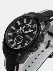Черный мужские наручные часы Megir MN2144G, с хронографом, в подарочной упаковке