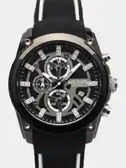 Черный мужские наручные часы Megir MN2144G, с хронографом, в подарочной упаковке
