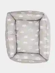Серый лежак для кошек и маленьких собак