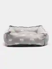Серый лежак для кошек и маленьких собак
