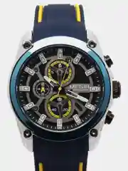 Синий мужские наручные часы Megir MN2144G, с хронографом, в подарочной упаковке