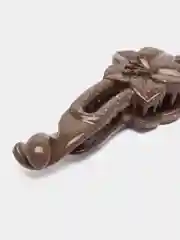 Светло-коричневый заколка для волос каучуковая. Заколка-банан. 10см