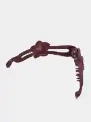 Бордовый заколка для волос каучуковая. Заколка-банан. 10см