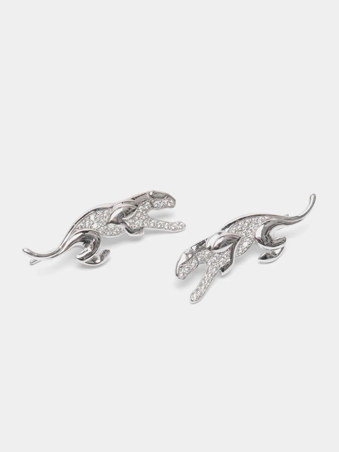 Белый серьги, серебро, женские, с камнями, каффы