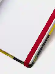 Скетчбук, белая бумага 160г/м 145х203мм, 64л, резинка, твердый, BRAUBERG ARTCL, Лимоны