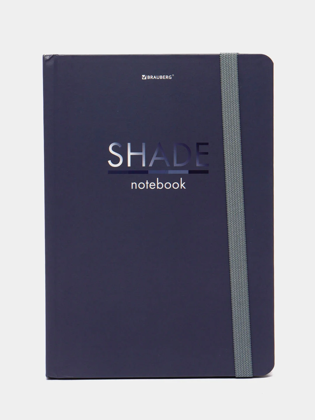 Блокнот с резинкой в клетку 96л, А5 145х203, твердая обложка, BRAUBERG, Shade, 113725