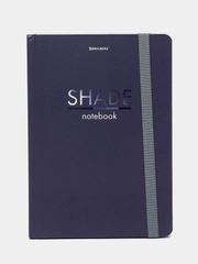 Блокнот с резинкой в клетку 96л, А5 145х203, твердая обложка, BRAUBERG, Shade, 113725