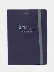 Блокнот с резинкой в клетку 96л, А5 145х203, твердая обложка, BRAUBERG, Shade, 113725