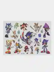 Голубой татуировка детская временная (переводная) Ежик Соник Sonic