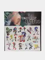 Алый татуировка детская временная (переводная) Ежик Соник Sonic