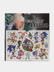Багровый татуировка детская временная (переводная) Ежик Соник Sonic