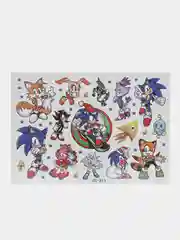 Багровый татуировка детская временная (переводная) Ежик Соник Sonic