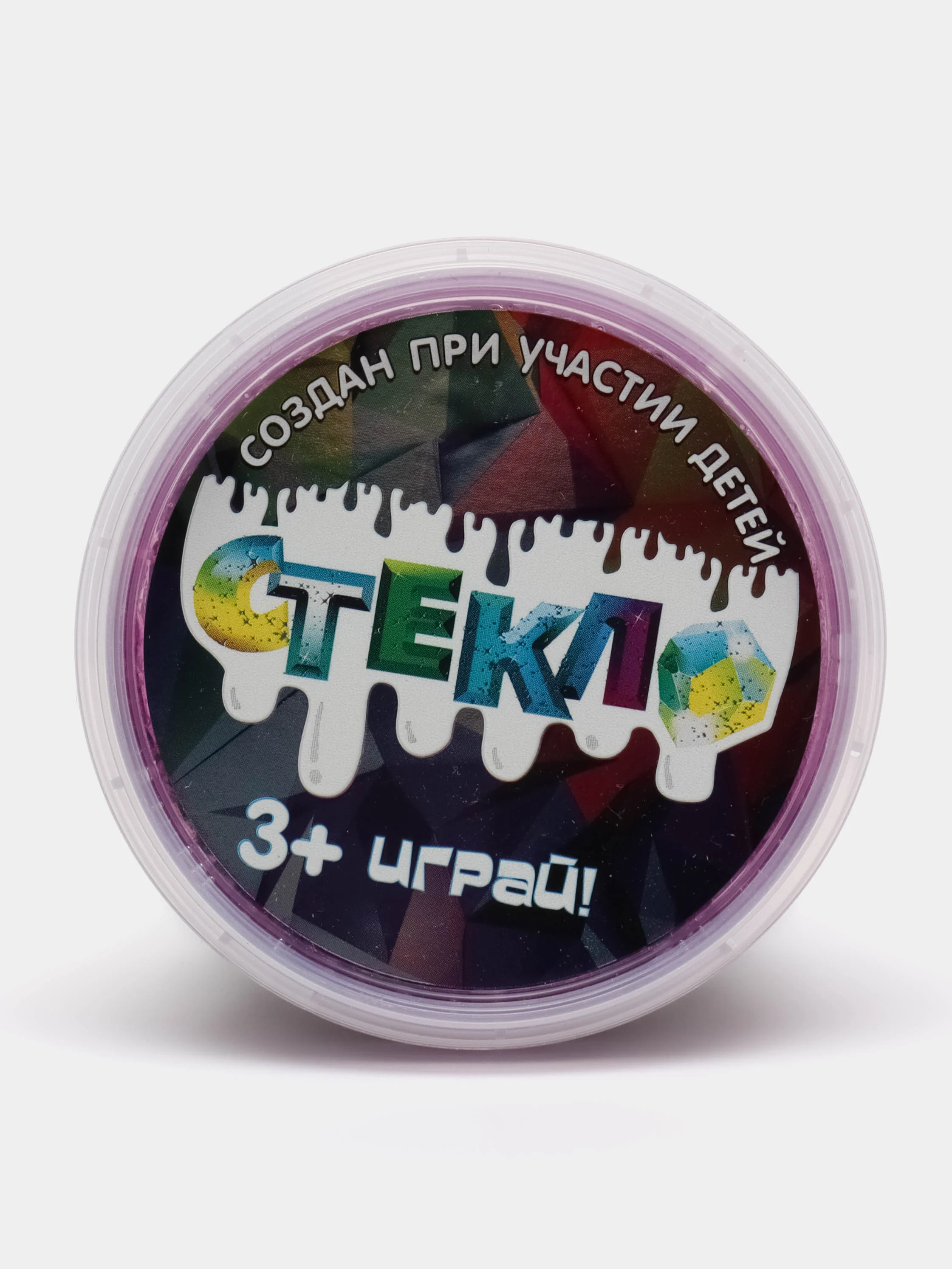 Фиолетовый слайм "Стекло" FiZZ с блестками лизун