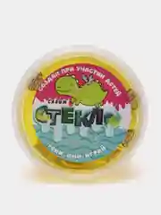 Желтый слайм "Стекло", с декоративными наполнителями