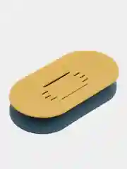 Желтый мыльница с открытым сливом, рифленая