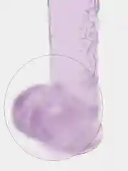 Фиолетовый прозрачный фаллоимитатор