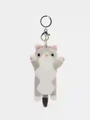 Серый мягкая игрушка брелок кот батон 15 см